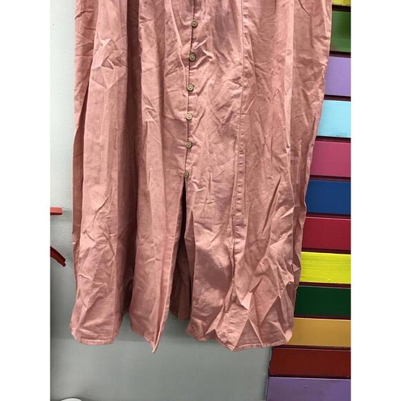 Liz Claiborne ash rose long utility woven dress size XL new buttoned jcp - Picture 3 of 6